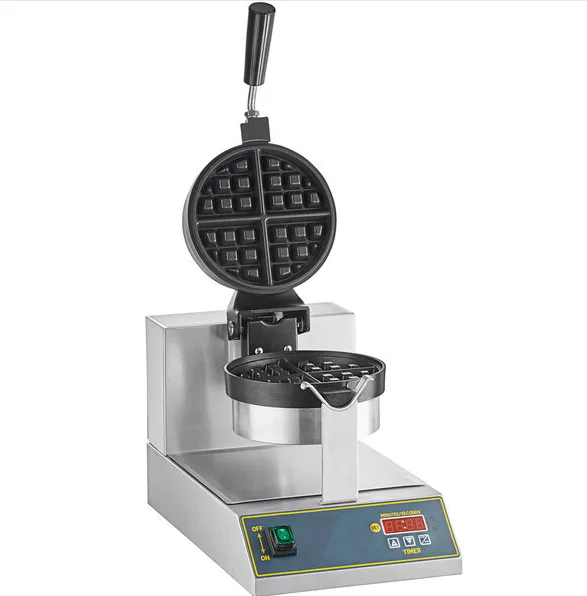 מכונת וופל בלגי עגול מתהפך – דגם דיגיטלי משופר