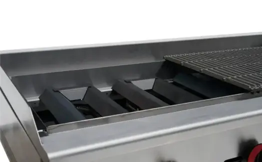גריל גז תעשייתי דלפקי עם אבני לבה רוחב 60 ס”מ