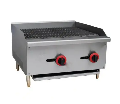 גריל גז תעשייתי דלפקי עם אבני לבה רוחב 60 ס”מ