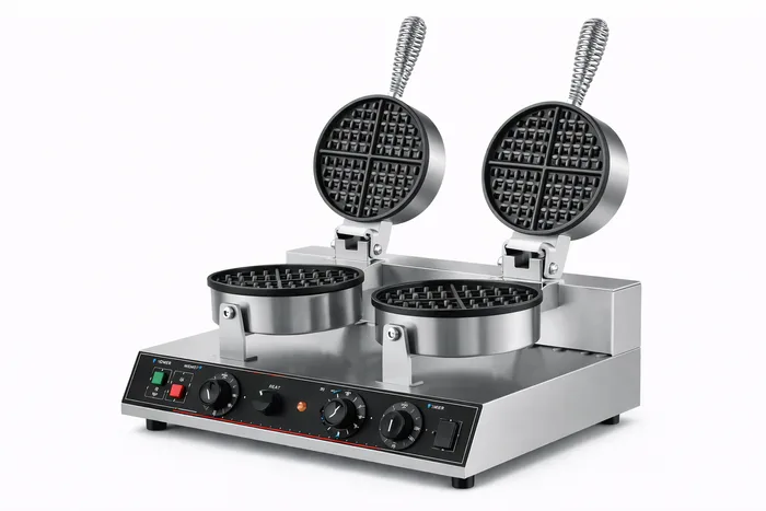 מכונת וופל בלגי עגול כפול מקצועית