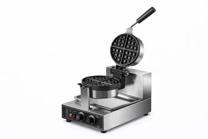 מכונת וופל בלגי עגול מתהפך מקצועית