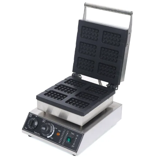 מכונת וופל בלגי 6 מקלות מיני מלבנים