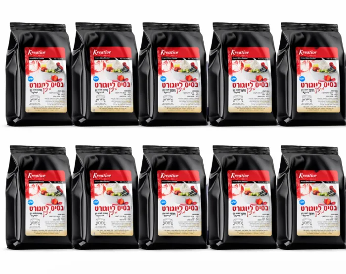 אבקה להכנת בסיס יוגורט 10 יחידות בקרטון