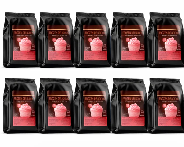 אבקה להכנת פרוזן תות 10 יחידות בקרטון